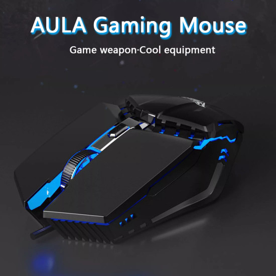 AULA S31 Game Mouse Pro LED Wired Gaming Mouse With Breathing Backlight Effect