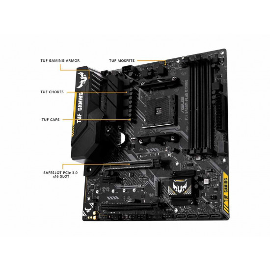 Asus TUF B450M-PLUS GAMING mATX Gaming Motherboard AMD Ryzen 3000 Ready